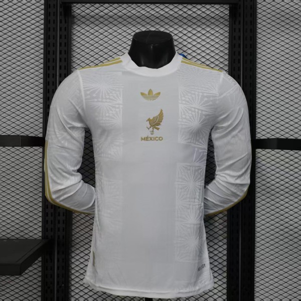 Mexico Authentic White Special Long Sleeve Soccer Jersey 2025