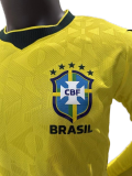 Brazil Authentic Soccer Jersey Home Long Sleeve Shirt World Cup 2026