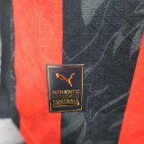 AC Milan Authentic Soccer Jersey Home Long Sleeve Shirt 2025/26