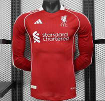 Liverpool Authentic Football Jersey Home Long Sleeve Shirt 2025/26