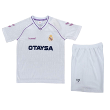 Real Madrid Retro Jersey Home Kids Kit Jersey+Shorts 1990-92