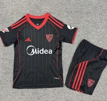 Sevilla FC Soccer Jersey Third Away Kids Kit Jersey+Shorts 2025/26
