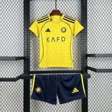 Al Nassr Soccer Jersey Home Kids Kit Jersey+Shorts 2025/26
