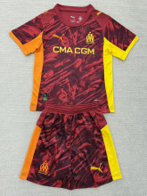 Marseille Soccer Jersey Goalkeeper Kids Kit Jerseys+Shorts 2025/26