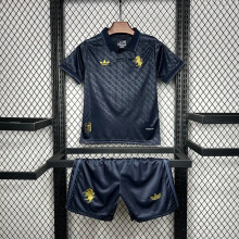 Juventus Soccer Jersey Third Away Kids Kit Jersey+Shorts 2024/25