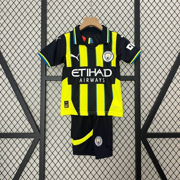 Manchester City Away Kids Kit Jersey+Shorts 2024/25
