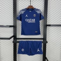 PSG Soccer Jersey Fourth Away Kids Kit Jersey+Short 2024/25
