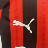 AC Milan Soccer Jersey Home Kids Kit Jersey+Shorts 2024/25