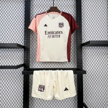 Olympique Lyonnais Football Jersey Third Away Kids Kit Jerseys+Shorts 2024/25