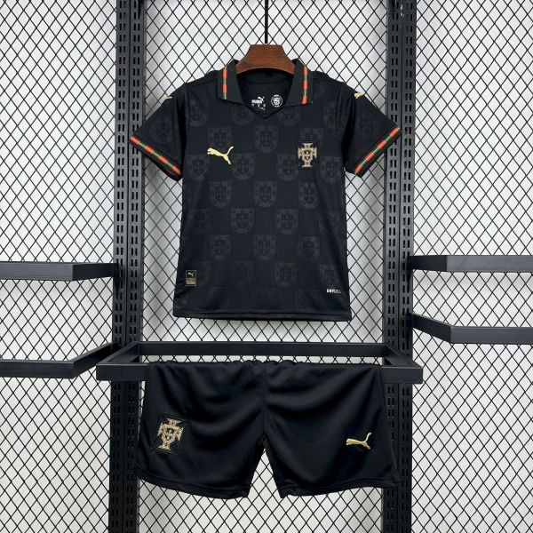 Portugal Away Football Uniform Kids Kit Jersey+Shorts World Cup 2026