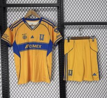 Tigres UANL Soccer Jersey Home Kids Kit Jersey+Shorts 2025/26