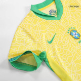 Brazil Home Soccer Uniform Kids Kit Jersey+Shorts Copa America 2024