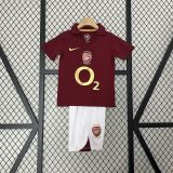 Arsenal Soccer Retro Jersey Home Kids Kit Jersey+Shorts 2005/06