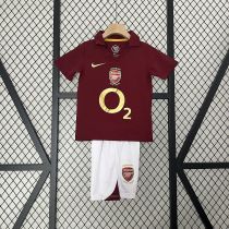 Arsenal Soccer Retro Jersey Home Kids Kit Jersey+Shorts 2005/06