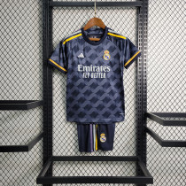 Real Madrid Soccer Jersey Away Kids Kit Jersey+Shorts 2023/24