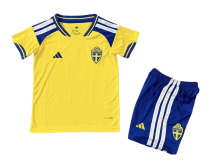 Sweden Football Jersey Home Kids Kit Jersey+Shorts World Cup 2026