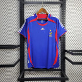 France Retro Soccer Jersey Home Custom Shirt World Cup 2006