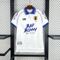 Japan Retro Soccer Jersey  Away x Bad Bunny Custom Shirt 1998-99