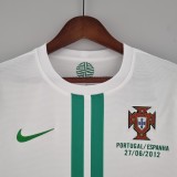 Portugal Retro Soccer Jersey Away Long Sleeve Custom Shirt 2012