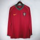 Portugal Retro Soccer Jersey Home Long Sleeve Custom Shirt 2006