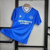 Rangers FC Retro Soccer Jersey Home Custom Shirt 1990-92