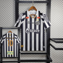 NEYMAR JR #10 Santos FC Soccer Jersey Away Shirt All Sponsor 2024