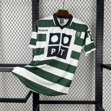 Sporting CP Retro Soccer Jersey Home Custom Shirt 2000/01