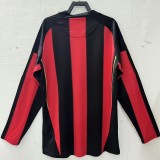 AC Milan Retro Soccer Jersey Home Long Sleeve Custom Shirt 2010/11