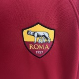 Roma Retro Soccer Jersey Home Long Sleeve Custom Shirt 2017/18