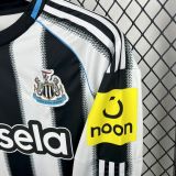 Newcastle United Football Jersey Home Custom Long Sleeve Shirt 2025/26