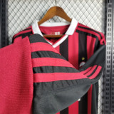 AC Milan Retro Soccer Jersey Home Long Sleeve Custom Shirt 2009/10