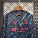 Manchester City Football Jersey Third Away Long Sleeve Shirt 2023/24