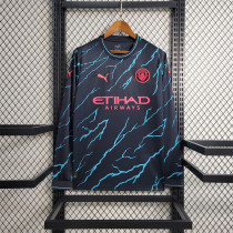 Manchester City Football Jersey Third Away Long Sleeve Shirt 2023/24