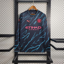 Manchester City Football Jersey Third Away Long Sleeve Shirt 2023/24