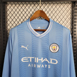 Manchester City Football Jersey Home Long Sleeve Shirt 2023/24
