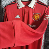 Manchester United Retro Home Long Sleeve Football Jersey Custom Shirt 2022/23