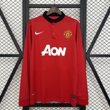 Manchester United Retro Home Long Sleeve Football Jersey Shirt 2013/14