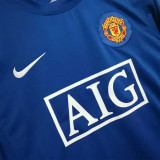 Ronaldo #7 Manchester United Retro Home Long Sleeve Football Jersey Shirt 2008/09