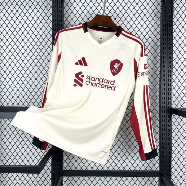 Liverpool Football Jersey Away Long Sleeve Custom Shirt 2025/26