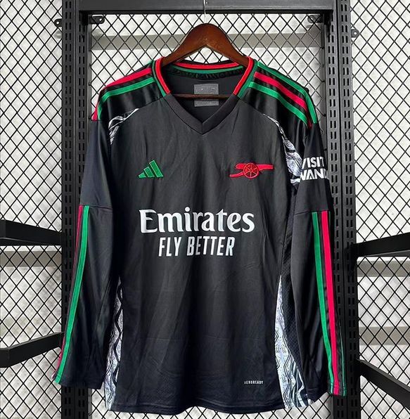 Arsenal Soccer Jersey Away Custom Long Sleeve Shirt 2024/25