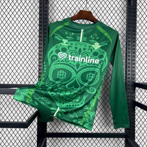 Real Betis Pre-Match Día de Muertos Long Sleeve Custom Soccer Jersey 2025/26