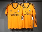 Real Madrid Authentic Retro Jersey Third Away Long Sleeve Soccer Shirt 2013/14