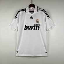 Real Madrid Retro Jersey Home Custom Soccer Shirt 2008/09