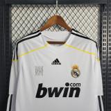 Real Madrid Retro Jersey Home Long Sleeve Custom Soccer Shirt 2009/10