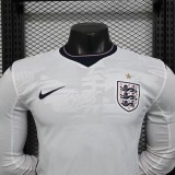 England Authentic Soccer Jersey Home Long Sleeve Shirt World Cup 2026