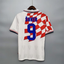 ŠUKER #9 Croatia Retro Soccer Jersey Home Custom Shirt World Cup 1998