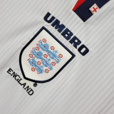 England Retro Soccer Jersey Home Custom Long Sleeve Shirt World Cup 1998