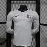 England Authentic Soccer Jersey Home Long Sleeve Shirt World Cup 2026