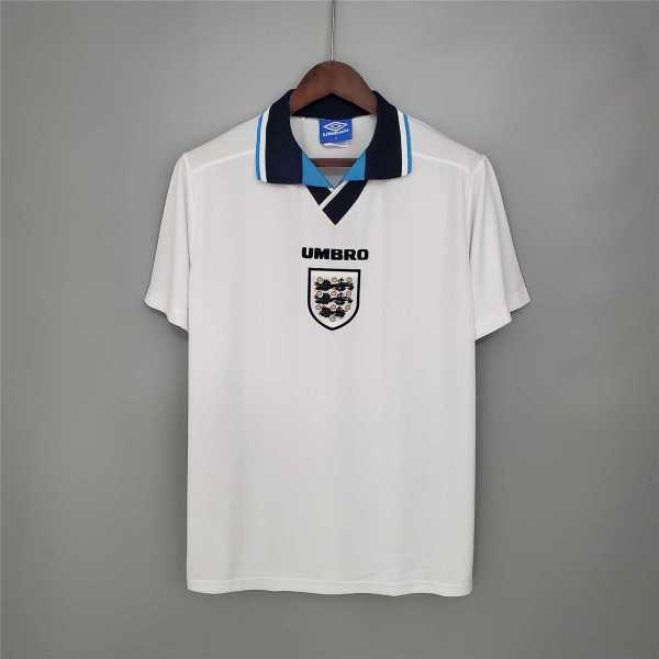 England Retro Soccer Jersey Home Custom Shirt Euro 1996