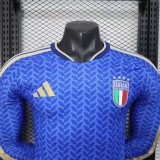 Italy Authentic Home Long Sleeve Football Shirt World Cup 2026